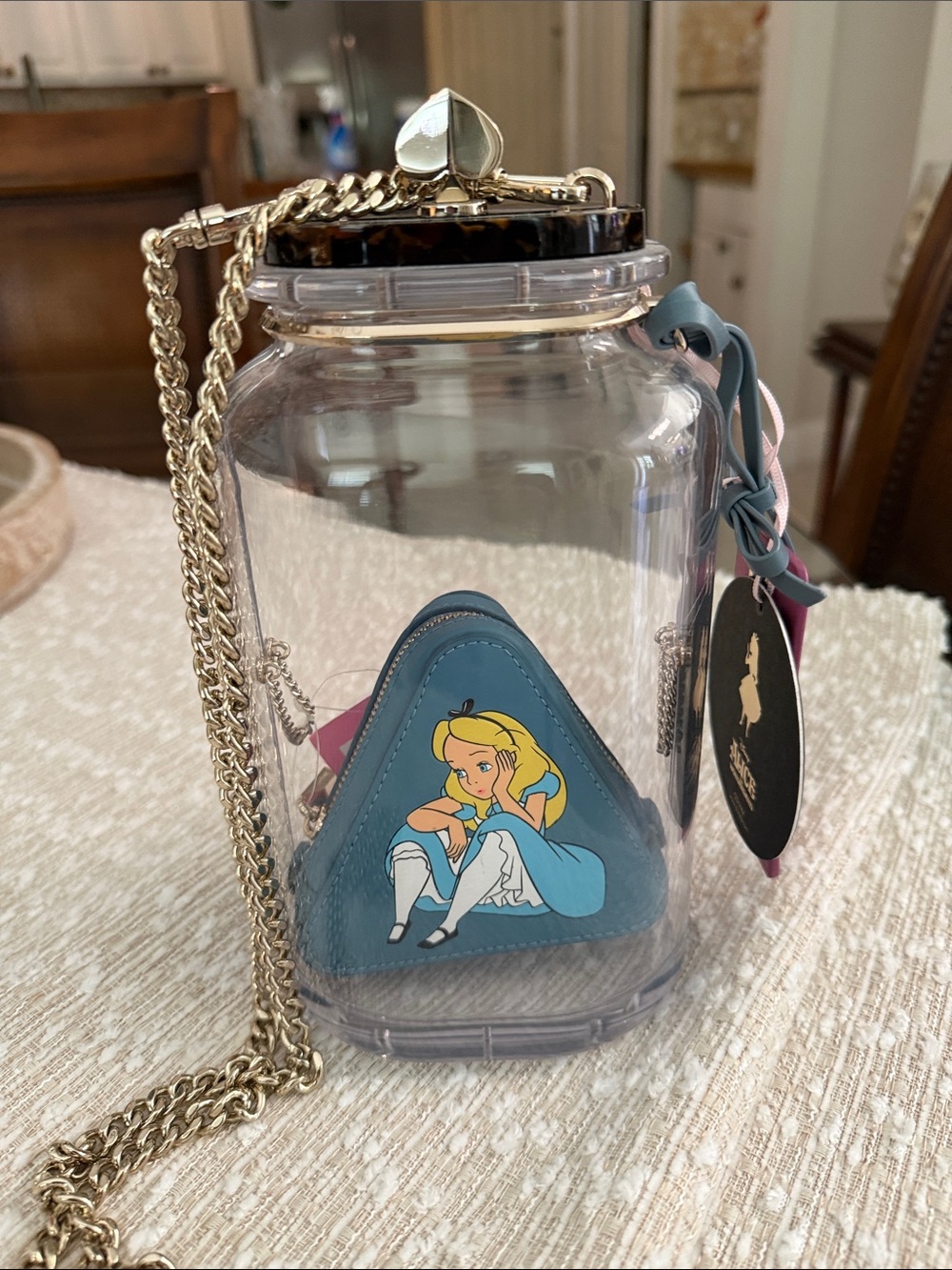 Kate Spade limited edition, Alice in Wonderland, clear bag